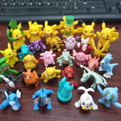 Mô Hình Pokemon Lẻ 1 mẫu ngẫu nhiên trong 144 mẫu Pokemon nhỏ / lớn - 1 túi to , gồm 6 túi , mỗi túi 24 loại - Cao 3-5cm - nặng 250gram + Bọc túi Nilon