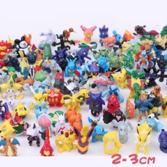 Mô Hình Pokemon Lẻ 1 mẫu ngẫu nhiên trong 144 mẫu Pokemon nhỏ / lớn - 1 túi to , gồm 6 túi , mỗi túi 24 loại - Cao 3-5cm - nặng 250gram + Bọc túi Nilon