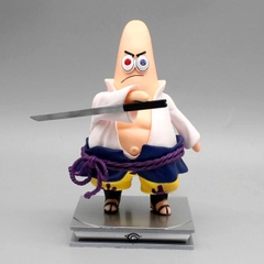 Mô hình Patrick Star Cosplay Sasuke - Cao 14cm - nặng 230gram - Phụ kiện : có đế đi kèm + Kiếm - Có Box + Bọc túi nilon - Figure Naruto - Có Hộp Màu