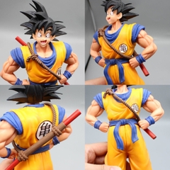 Mô hình DragonBall Goku dáng đứng cười - Cao 30cm - nặng 600gram - Phụ Kiện : 1 gậy đeo sau lưng + 1 đế kẹp chân - Dragon Ball - Có Hộp màu - N1-K27-T5-S3