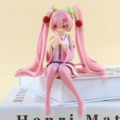 Mô Hình Hatsune Miku Hồng Ngồi - Cao 14cm - nặng 100gram - Figure Miku - có hộp màu - N1-K56-T2-S2