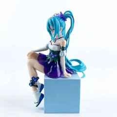 Mô Hình Hatsune Miku ngồi tóc xanh váy tím - Cao 14cm - nặng 100gram - Figure Miku - Có Hộp màu K30-T1-S5