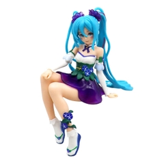 Mô Hình Hatsune Miku ngồi tóc xanh váy tím - Cao 14cm - nặng 100gram - Figure Miku - Có Hộp màu K30-T1-S5