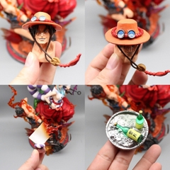 Mô Hình OnePiece ACE và Yamato đại chiến - Cao 29cm - nặng 2kg5 - Phụ kiện : 2 đầu ACE thay thế + 1 khay rượu + 1 giấy sinh tử , Figure OnePiece - có vỏ hộp màu - N1-K44-T5-S1