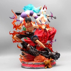 Mô Hình OnePiece ACE và Yamato đại chiến - Cao 29cm - nặng 2kg5 - Phụ kiện : 2 đầu ACE thay thế + 1 khay rượu + 1 giấy sinh tử , Figure OnePiece - có vỏ hộp màu - N1-K44-T5-S1