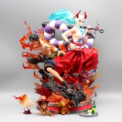 Mô Hình OnePiece ACE và Yamato đại chiến - Cao 29cm - nặng 2kg5 - Phụ kiện : 2 đầu ACE thay thế + 1 khay rượu + 1 giấy sinh tử , Figure OnePiece - có vỏ hộp màu - N1-K44-T5-S1