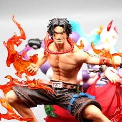 Mô Hình OnePiece ACE và Yamato đại chiến - Cao 29cm - nặng 2kg5 - Phụ kiện : 2 đầu ACE thay thế + 1 khay rượu + 1 giấy sinh tử , Figure OnePiece - có vỏ hộp màu - N1-K44-T5-S1