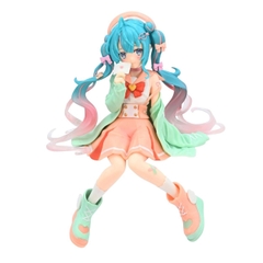 Mô Hình Hatsune Miku Ngồi Tóc xanh váy cam - Cao 14cm - nặng 100gram - Figure Miku - Box màu - N1-K34-T3-S2