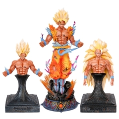 Mô hình DragonBall SonGoku SSJ3 hàng cao cấp siêu ngầu - Cao 35cm - nặng 3kg - Phụ Kiện : 2 thân + 2 Bệ đỡ thân + 2 đầu thay thế - Dragon Ball - Có Hộp màu - N1-K39-T5-S1