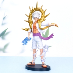 Bản 28cm Box Nhựa  Hộp bóng kính - Mô hình OnePiece- Luffy Gear 5 Nika trắng vòng vàng Cao 28cm bản có vũ khí cầm tay  - OnePiece  - Có Hộp Đẹp - N4-K15