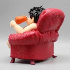 Mô Hình OnePiece Luffy Béo ngồi ghế - Cao 14cm - nặng 1kg - Phụ kiện : Ghế + nắm cơm + đùi gà - Figure OnePiece - No Box - N1-K50-T4-S1
