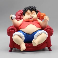 Mô Hình OnePiece Luffy Béo ngồi ghế - Cao 14cm - nặng 1kg - Phụ kiện : Ghế + nắm cơm + đùi gà - Figure OnePiece - No Box - N1-K50-T4-S1