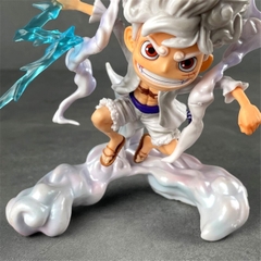 Mô Hình OnePiece Luffy nika gear 5 trạng thái chiến đấu tay cầm vũ khí cao 16cm nặng 300g , Figure OnePiece - bọc túi opp - có hộp màu - N4-K4-BL3