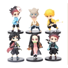 Mô hình đồ chơi - Bộ 6 Nhân Vật Lưỡi Quỷ  - Kimetsu No Yaiba - No Box - N3-K45-T2-S1