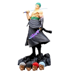Mô Hình OnePiece Zoro enma dáng đứng siêu ngầu - Cao 50cm - rộng 26cm - nặng 3kg - Phụ Kiện : 5 đầu thay thế + Đế - BOX bìa Cator - Figure OnePiece -  N1