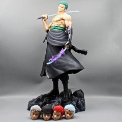 Mô Hình OnePiece Zoro enma dáng đứng siêu ngầu - Cao 50cm - rộng 26cm - nặng 3kg - Phụ Kiện : 5 đầu thay thế + Đế - BOX bìa Cator - Figure OnePiece -  N1