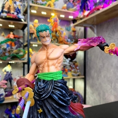 Mô Hình OnePiece Zoro enma - Cao 29cm - nặng 1kg8 - Phụ kiện : Kiếm + 2 đầu , Figure OnePiece -  có hộp màu