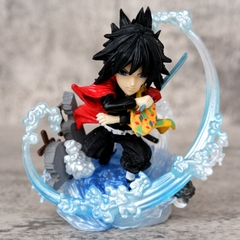 Mô Hình Kimetsu No Yaiba Thủy trụ Tomioka Giyuu chibi chiến đấu - Cao 10cm - nặng 145gram - Phụ kiện : kiếm - Figure Thanh gươm diệt quỷ - Có Vỏ Hộp màu