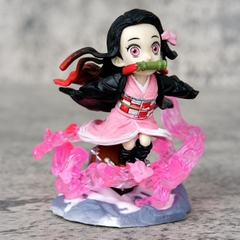 Mô Hình Kimetsu No Yaiba nezuko chiến đâu - Cao 8cm - nặng 100gram - Figure Thanh gươm diệt quỷ - Có Vỏ Hộp màu - N1-K44-T3-S3
