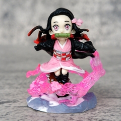 Mô Hình Kimetsu No Yaiba nezuko chiến đâu - Cao 8cm - nặng 100gram - Figure Thanh gươm diệt quỷ - Có Vỏ Hộp màu - N1-K44-T3-S3