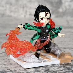 Mô Hình Kimetsu No Yaiba tanjirou chiến đấu - Cao 9cm - nặng 130gram - Phụ kiện : Kiếm - Figure Thanh gươm diệt quỷ - Có Vỏ Hộp màu - N1-K45-T4-S2-S3