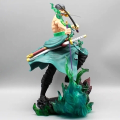 Mô Hình OnePieceZoro Tam kiếm - Cao 32cm - Rộng 21cm - nặng 1kg8 - Phụ Kiện : 3 kiếm + 3 đầu , Figure OnePiece -  có hộp màu - N1-K49-T5-S2