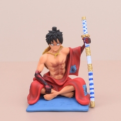 Mô Hình OnePiece Luffy Wano ngồi cầm kiếm - 10cm - rộng 8cm - nặng 180gram - Phụ kiện : kiếm + Đế - Figure OnePiece - Có Hộp - N1-K47-T3-S2