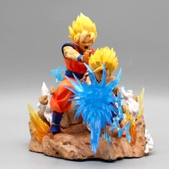 Mô hình DragonBall Goku và Gohan đại chiến cell bọ hung - Cao 13cm - rộng 20cm - nặng 410gram - Dragon Ball - Có Hộp màu - N1-K25-T4-S2