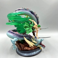 Mô Hình OnePiece Zoro rồng lốc xoáy - cao 28cm - rộng 25cm - nặng 2kg4 - phụ kiện : 3 kiếm + 2 đầu - Figure OnePiece - Có Hộp - N3-T5