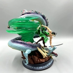 Mô Hình OnePiece Zoro rồng lốc xoáy - cao 28cm - rộng 25cm - nặng 2kg4 - phụ kiện : 3 kiếm + 2 đầu - Figure OnePiece - Có Hộp - N3-T5