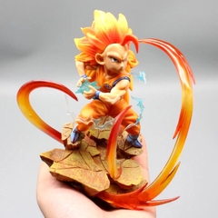 Mô hình DragonBall Goku ssj3 bắn chưởng hiệu ứng base đẹp - Cao 15cm - nặng 350gram - Dragon Ball - Có Hộp màu n1-k45-t3-s1
