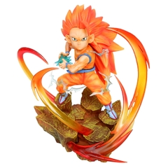 Mô hình DragonBall Goku ssj3 bắn chưởng hiệu ứng base đẹp - Cao 15cm - nặng 350gram - Dragon Ball - Có Hộp màu n1-k45-t3-s1