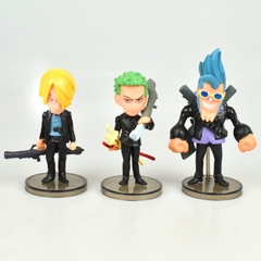 Mô hình OnePiece combo 6 nhân vật áo đen Cao 5-7cm - nặng 150Gram- Figure OnePiece - No Box - N3-K42-T2-S1