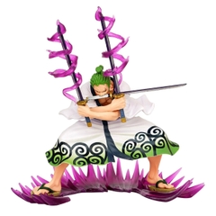 Mô Hình OnePiece Zoro wano Tam kiếm - Cao 18cm - nặng 270Gram - Phụ kiện : Đế + 3 Kiếm + 2 Haki -  Figure OnePiece -  Có Hộp màu