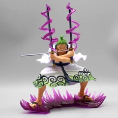 Mô Hình OnePiece Zoro wano Tam kiếm - Cao 18cm - nặng 270Gram - Phụ kiện : Đế + 3 Kiếm + 2 Haki -  Figure OnePiece -  Có Hộp màu