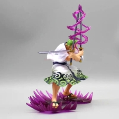 Mô Hình OnePiece Zoro wano Tam kiếm - Cao 18cm - nặng 270Gram - Phụ kiện : Đế + 3 Kiếm + 2 Haki -  Figure OnePiece -  Có Hộp màu