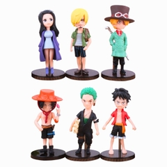 ( Giá 1 con - Bộ 6 con - Đặt Số Lượng 6 ) - Mô Hình Cướp Biển ( No Brand ) Bộ 6 chibi các nhân vật - Cao 7-8cm - nặng 200gram-  No Box - - SKU : op176 ( VAT : H384 ) - K18-T2-S12 - B2