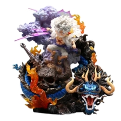 Mô Hình OnePiece Luffy Gear 5 đại chiến kaido - Cao 21cm - nặng 1kg , Figure OnePiece - có hộp màu - N1-K35-T4-S3