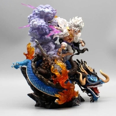 Mô Hình OnePiece Luffy Gear 5 đại chiến kaido - Cao 21cm - nặng 1kg , Figure OnePiece - có hộp màu - N1-K35-T4-S3