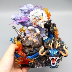 Mô Hình OnePiece Luffy Gear 5 đại chiến kaido - Cao 21cm - nặng 1kg , Figure OnePiece - có hộp màu - N1-K35-T4-S3