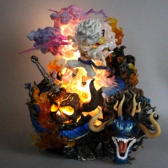 Mô Hình OnePiece Luffy Gear 5 đại chiến kaido - Cao 21cm - nặng 1kg , Figure OnePiece - có hộp màu - N1-K35-T4-S3
