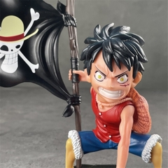 Mô Hình OnePiece Luffy cầm cờ bang siêu chất cao 18cm nặng 300g , Figure OnePiece - no box - bọc túi opp - N1-K37-T1-S2