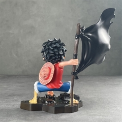 Mô Hình OnePiece Luffy cầm cờ bang siêu chất cao 18cm nặng 300g , Figure OnePiece - no box - bọc túi opp - N1-K37-T1-S2