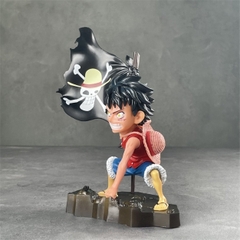 Mô Hình OnePiece Luffy cầm cờ bang siêu chất cao 18cm nặng 300g , Figure OnePiece - no box - bọc túi opp - N1-K37-T1-S2