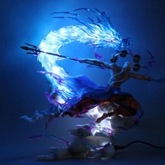Mô Hình One Piece Enel Rồng Sét chiến đấu - Cao 33cm - nặng 1kg2 - Phụ kiện : 1 đinh Ba + LED - Figure OnePiece - Có Hộp Màu