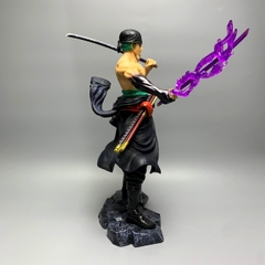 Mô Hình OnePieceZoro enma dáng đứng - Cao 30cm - rộng 29cm - nặng 1kg2 - Phụ kiện : 2 Kiếm + 2 đầu-  Figure OnePiece -  Có Hộp màu - N1-K48-T5-S3