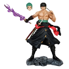 Mô Hình OnePieceZoro enma dáng đứng - Cao 30cm - rộng 29cm - nặng 1kg2 - Phụ kiện : 2 Kiếm + 2 đầu-  Figure OnePiece -  Có Hộp màu - N1-K48-T5-S3