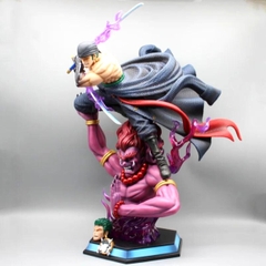 Mô Hình OnePiece Zoro Đứng trên Tượng quỷ Asura - Cao 50cm - nặng 5kg - Phụ Kiện : LED + 2 đầu + 2 Kiếm -  Figure OnePiece -  Có Hộp - N1-K45-T5-S1