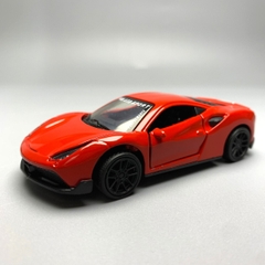Mô Hình xe Ferrari 488 GTB Đỏ tỉ lệ 1:43 Hợp kim có thể mở cửa - bánh sau chạy cót - Dài 10cm - cao 3cm - nặng 200gram - Figure Oto - FULL BOX : box màu số4