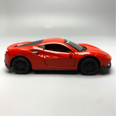 Mô Hình xe Ferrari 488 GTB Đỏ tỉ lệ 1:43 Hợp kim có thể mở cửa - bánh sau chạy cót - Dài 10cm - cao 3cm - nặng 200gram - Figure Oto - FULL BOX : box màu số4